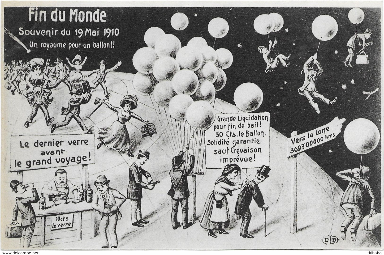 La Fin Du Monde 19 Mai 1910 Comète De Halley Surrealisme - Astronomie