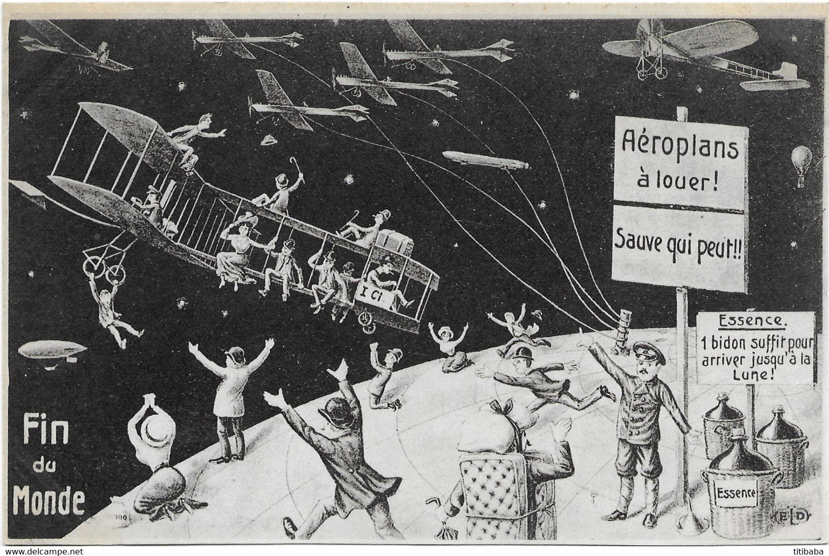 La Fin Du Monde 19 Mai 1910 Comète De Halley Surrealisme - Astronomie