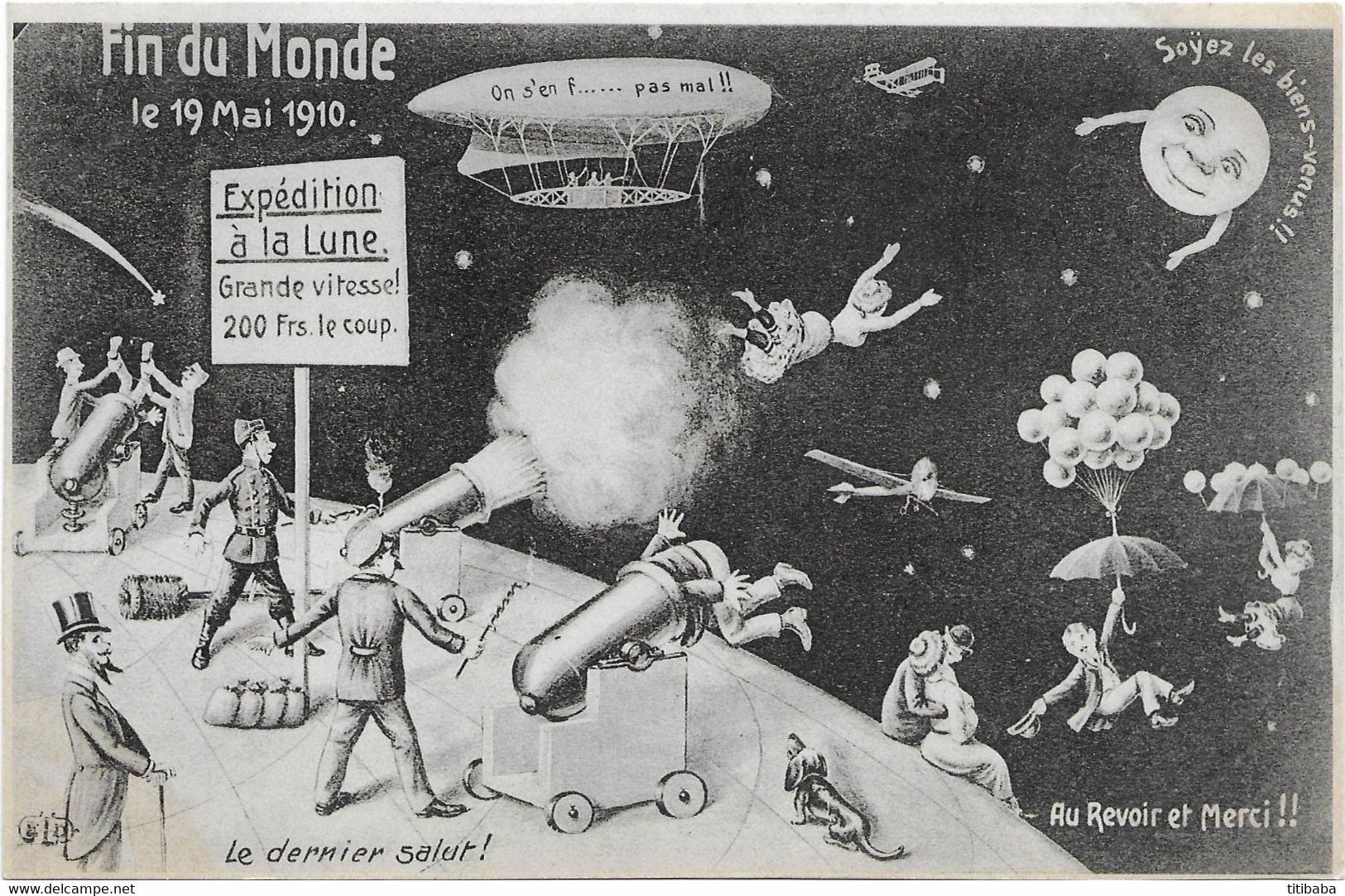 La Fin Du Monde 19 Mai 1910 Comète De Halley Surrealisme - Astronomie