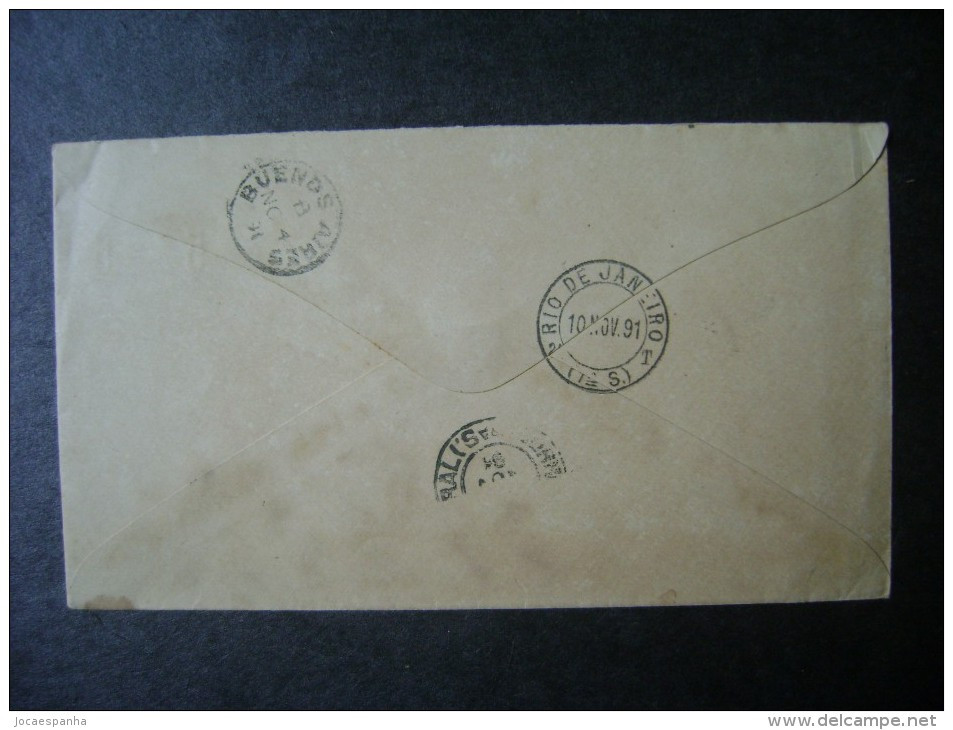 ARGENTINA - TICKET TAXED POSTAL BUENOS AIRES SENT TO RIO DE JANEIRO (BRAZIL), IN 1891 IN THE STATE - Briefe U. Dokumente