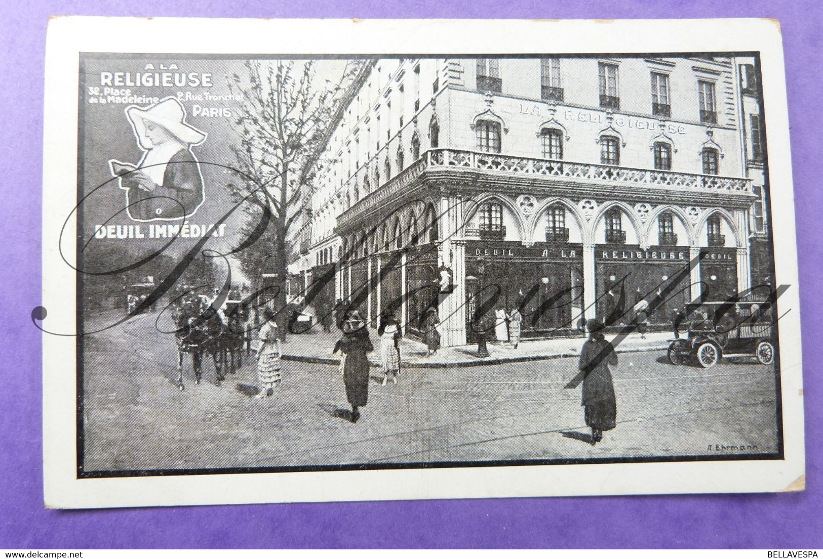 Paris A La Religieuse Place Madeleine , Rue Tronchet Dueil Immédiat. - Paris (08)