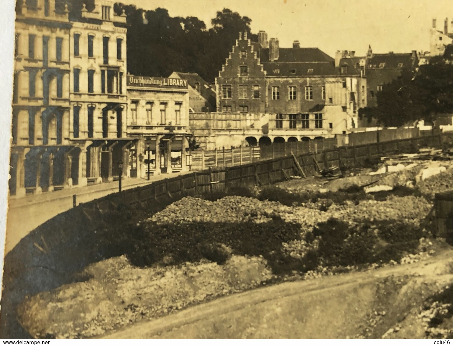 Rare Carte Postale Fin 19e Début 1900 Travaux Démolition Quartier Saint Roch Construction Mont Des Arts - Squares