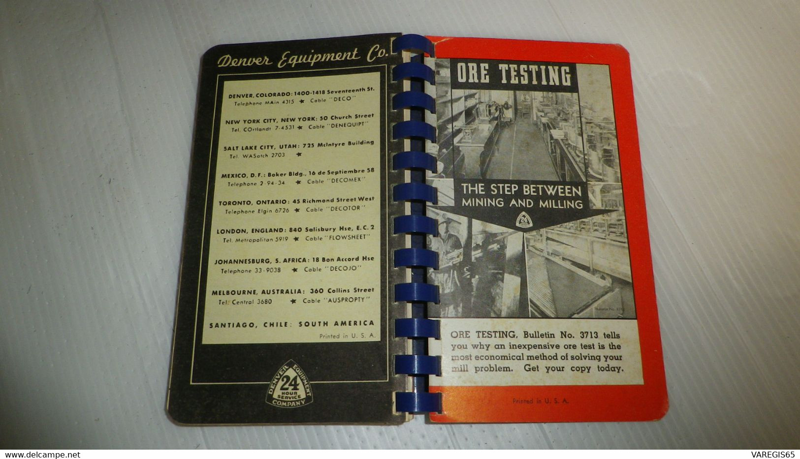 DENVER - EQUIPMENT PRODUCTS - BULLETIN N° 3800 - EDITION 1938 - ÉQUIPEMENT COMPLET DU BROYEUR, DU CONCASSEUR AU FILTRE