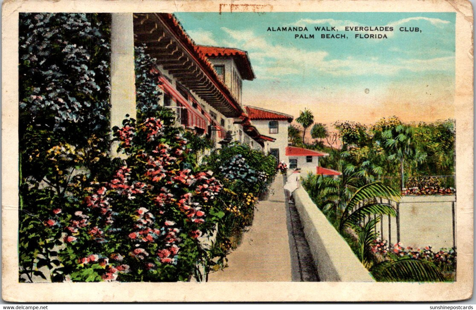 Florida Palm Beach The Everglades Club Alamanda Walk 1931 - Palm Beach