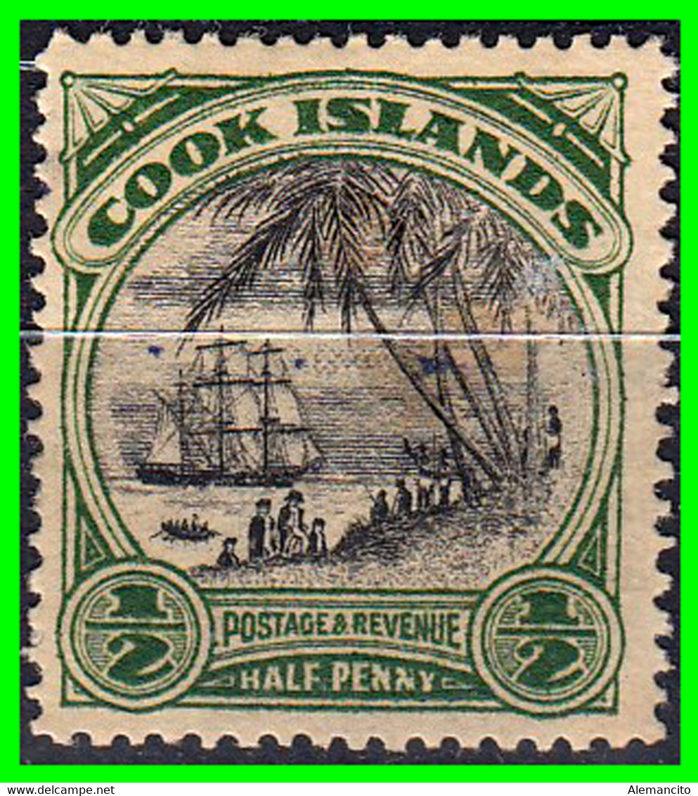 ISLAS COOK VINCULADA POLITICAMENTE CON NUEVA ZELANDA ( ..OCEANIA.. ) SELLO AÑO 1944 - Gebraucht