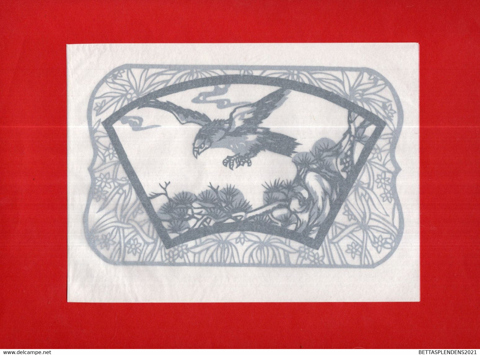 CHINESE PAPER-CUTS - OISEAUX  / Pochette Avec 4 Paper Cuts - Superbes - Chinese Papier