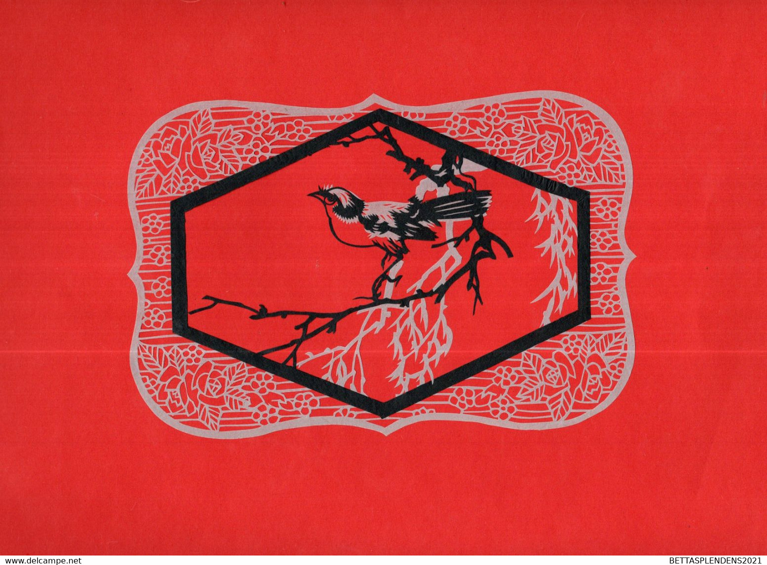 CHINESE PAPER-CUTS - OISEAUX  / Pochette Avec 4 Paper Cuts - Superbes - Chinese Papier