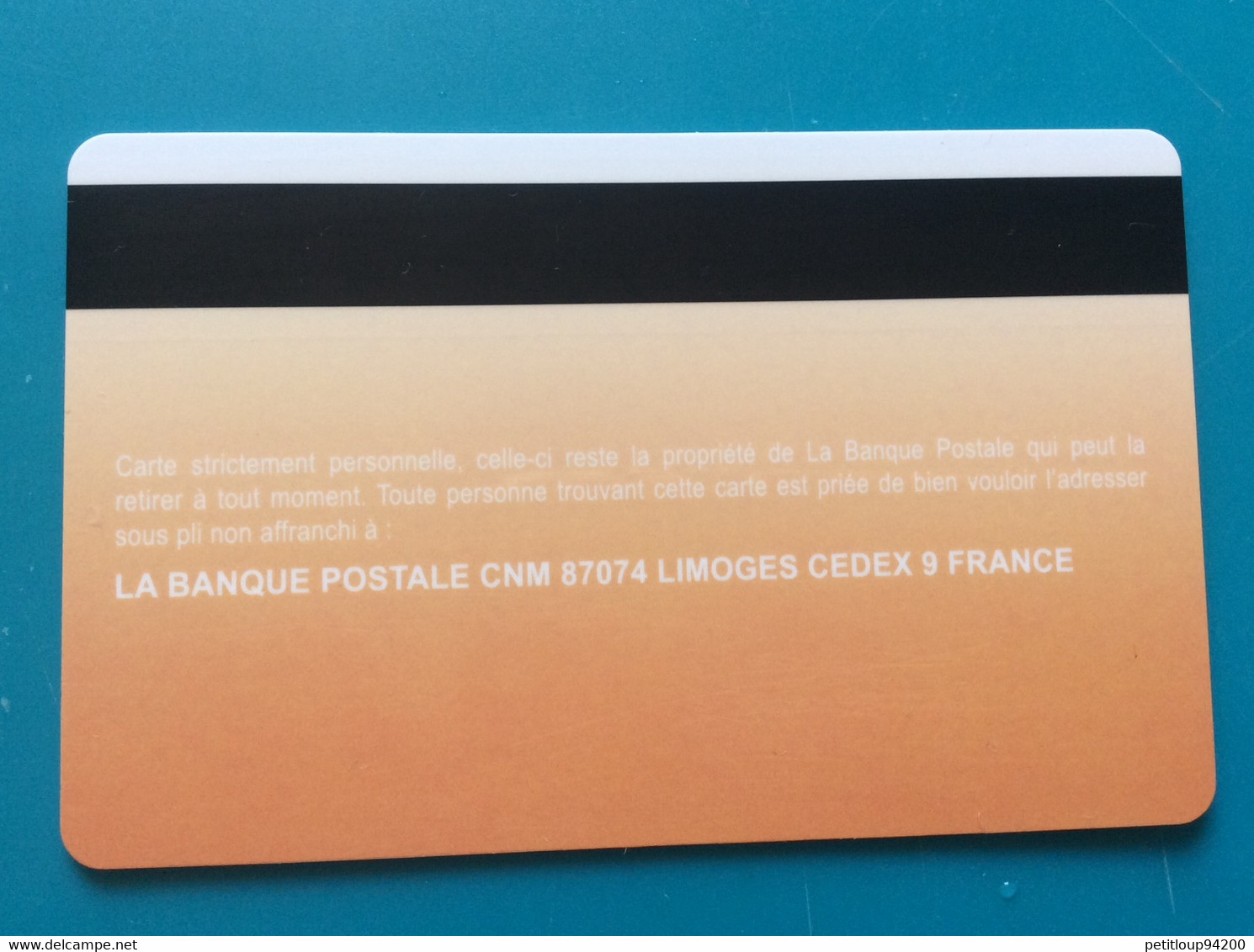 CARTE BANCAIRE LA BANQUE POSTALE  Livret D’Epargne Populaire LEP - Tarjeta Bancaria Desechable