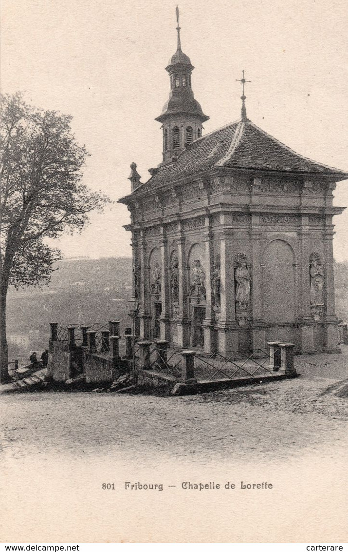 SUISSE,SWISS,HELVETIA,SWITZERLAND,SVIZZERA,SCHWEIZ,FRIBOURG,CHAPELLE,1900,CARTE RARE - Chapelle