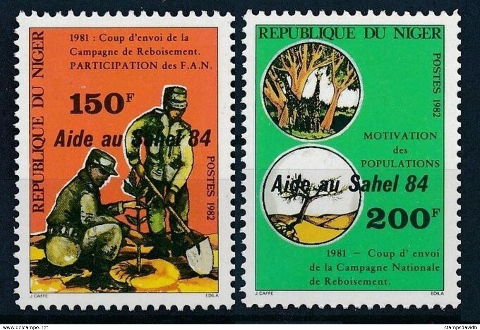 1984 Niger  915-916 Overprint - #794-795 4,20 € - Vegetables