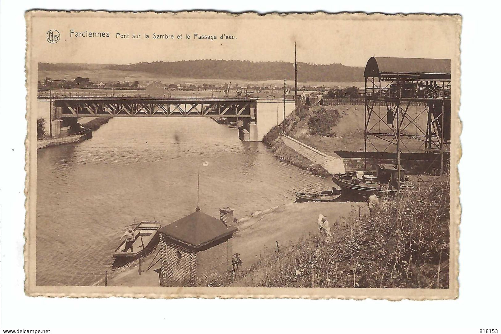 Farciennes  Pont Sur La Sambre Et Le Passage D'eau - Farciennes