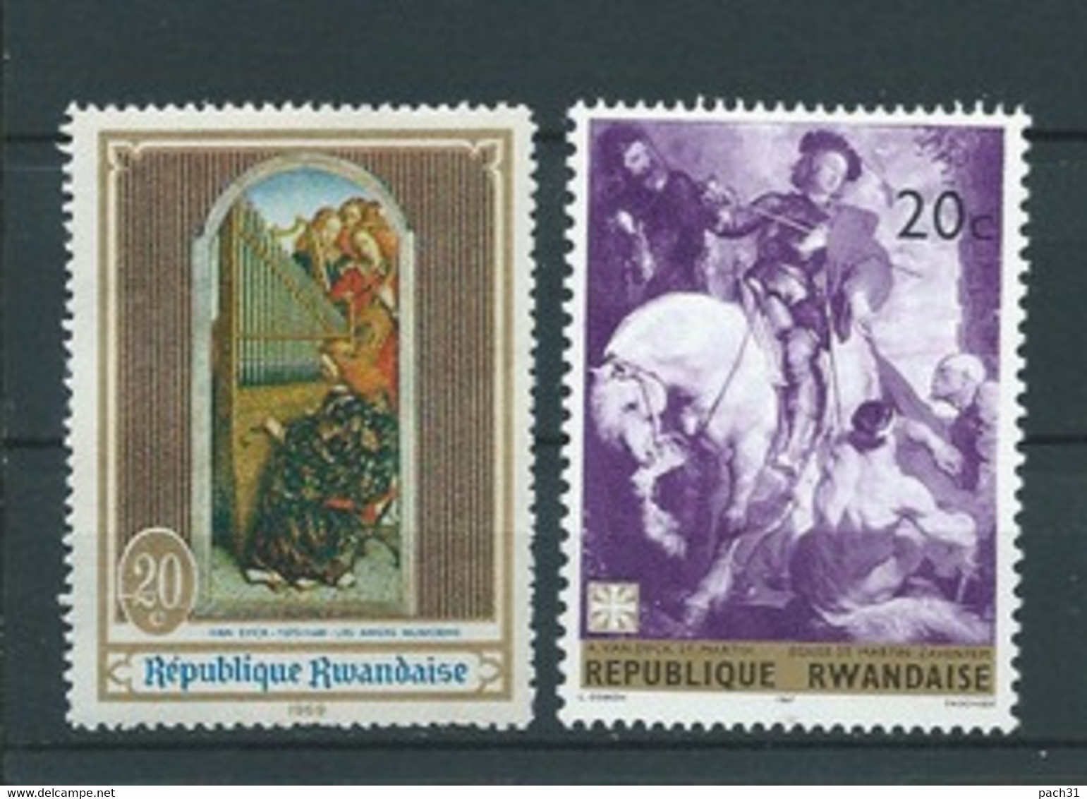 Rwanda  Timbres Neufs  Tableaux De Van Dyck Et Van Eyck - Collezioni