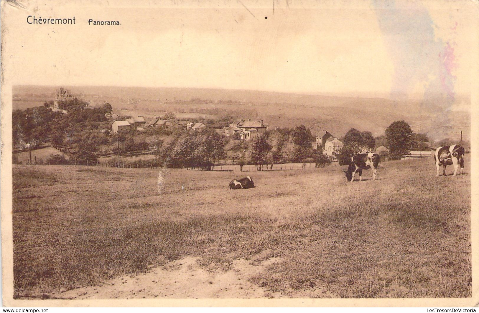 CPA Chèvremont - Panorama - Champ Avec Des Vaches - Andere & Zonder Classificatie