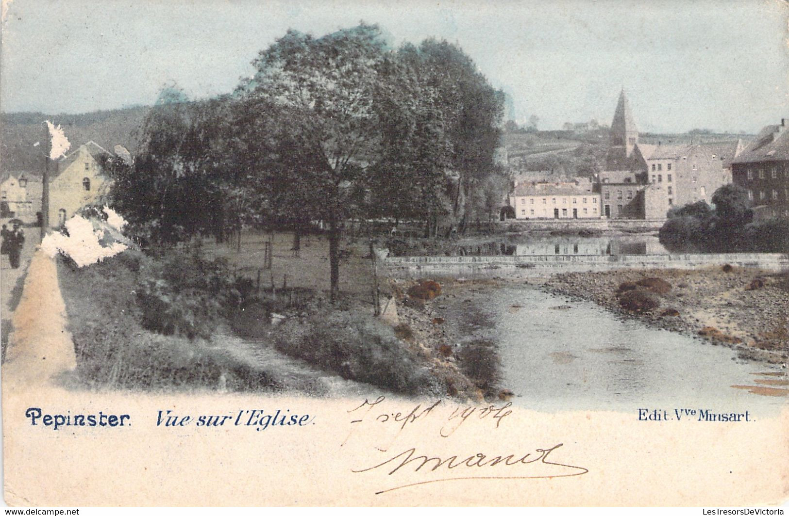 CPA Pepinster - Vue Sur L'église - Edith Vve Minsart - Colorisé - Pepinster