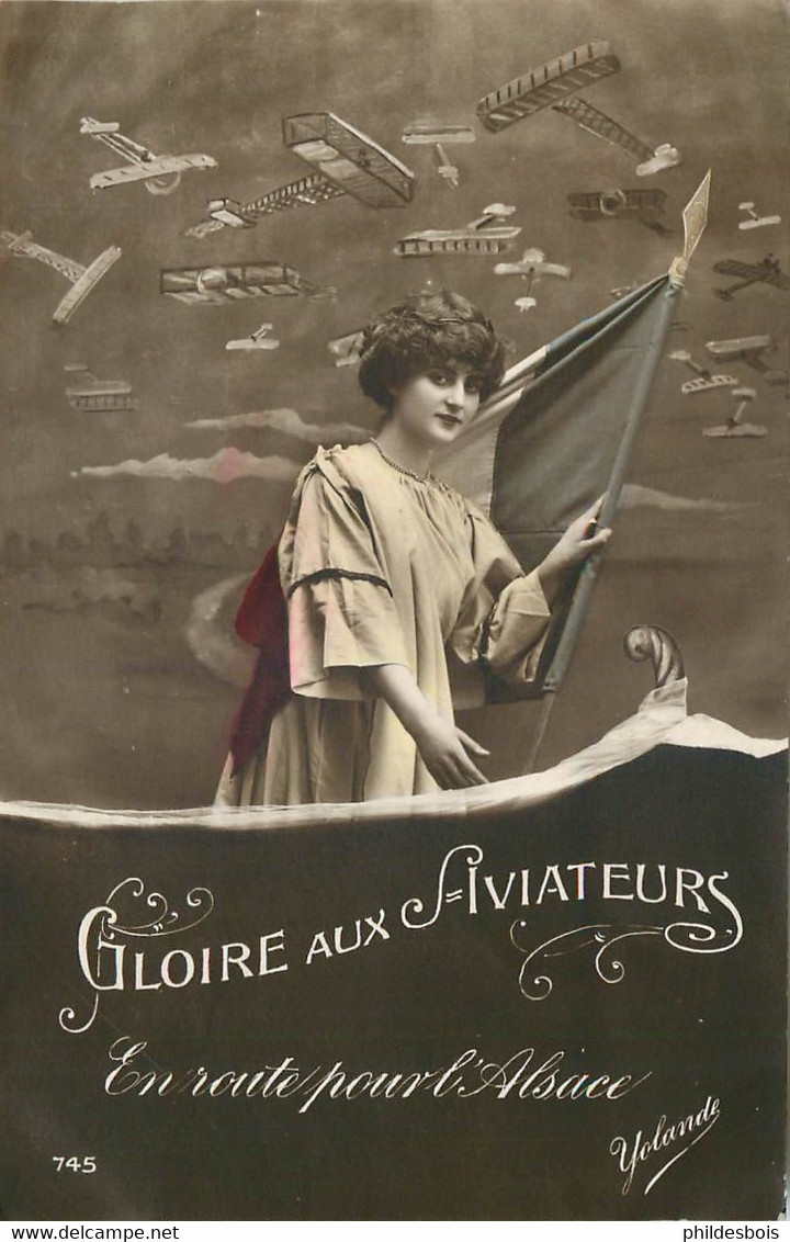 MILITARIA  " Gloire Aux Aviateurs " - Patrióticos
