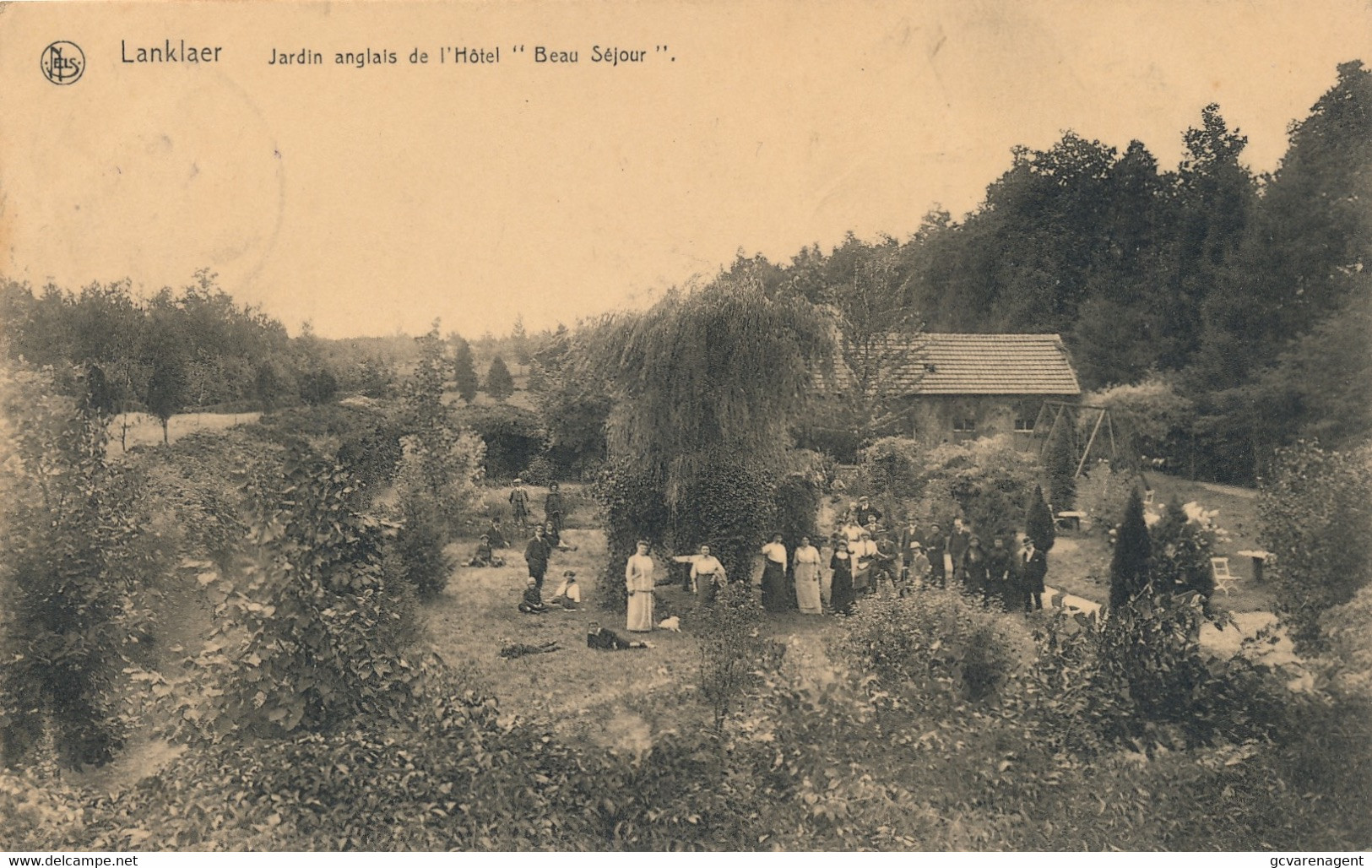 LANKLAER  JARDIN ANGLAIS DE L'HOTEL  BEAU SEJOUR        -   2 SCANS - Dilsen-Stokkem