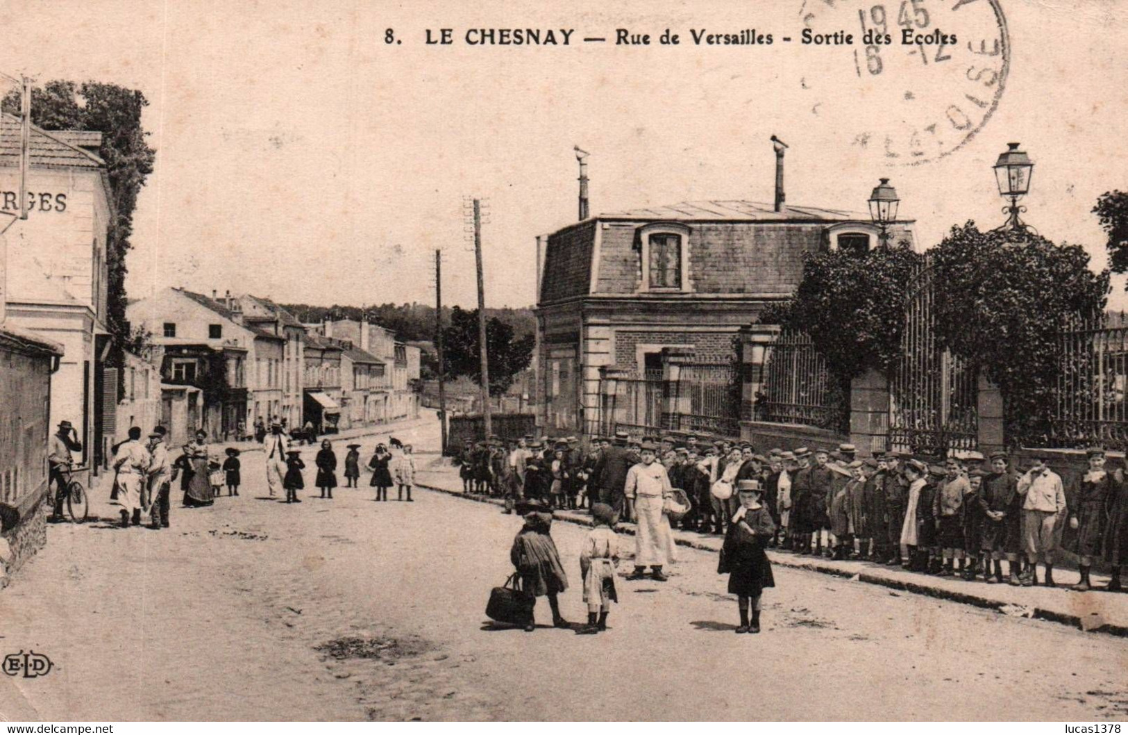 78 / LE CHESNAY / RUE DE VERSAILLES / SORTIE DES ECOLES / JOLIE CARTE ELD 8 - Le Chesnay