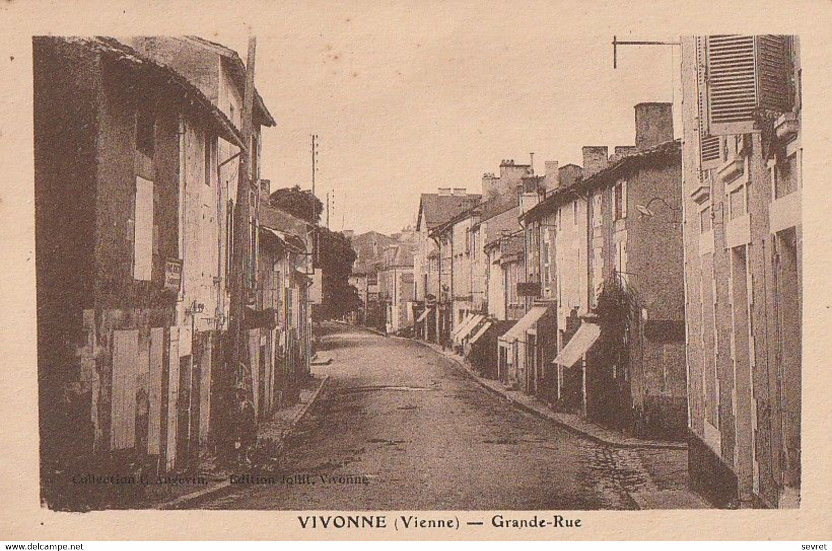 VIVONNE. - Grande-Rue. Cliché RARE - Vivonne