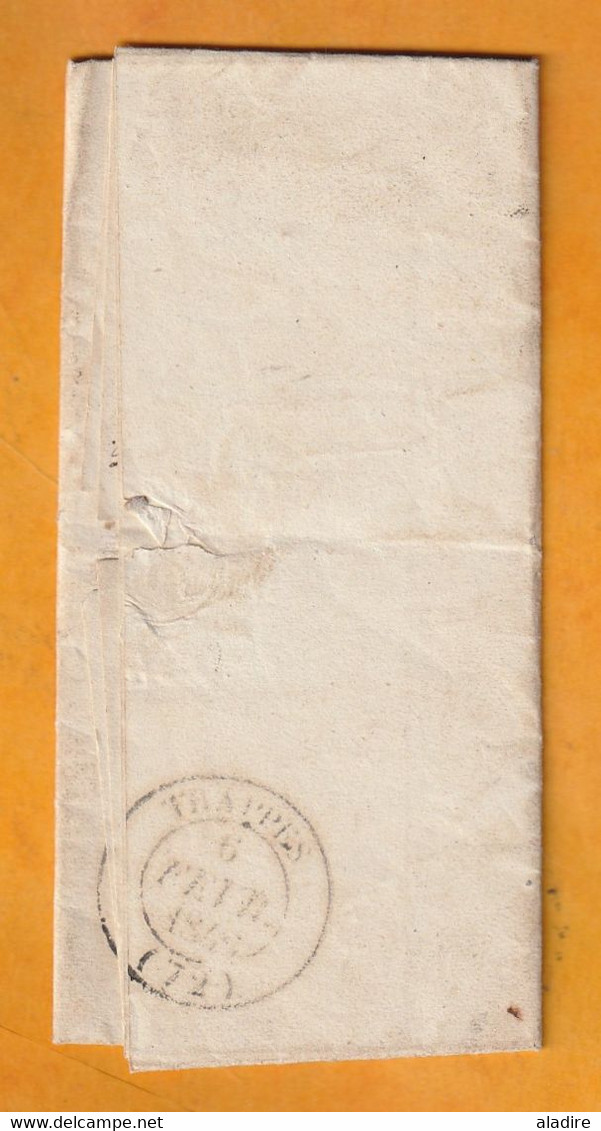 1840 - Cursive 72 PONTCHARTRAIN Sur Lettre Pliée Avec Correspondance Vers Trappes - Dateur Et Cad Arrivée - 1801-1848: Précurseurs XIX