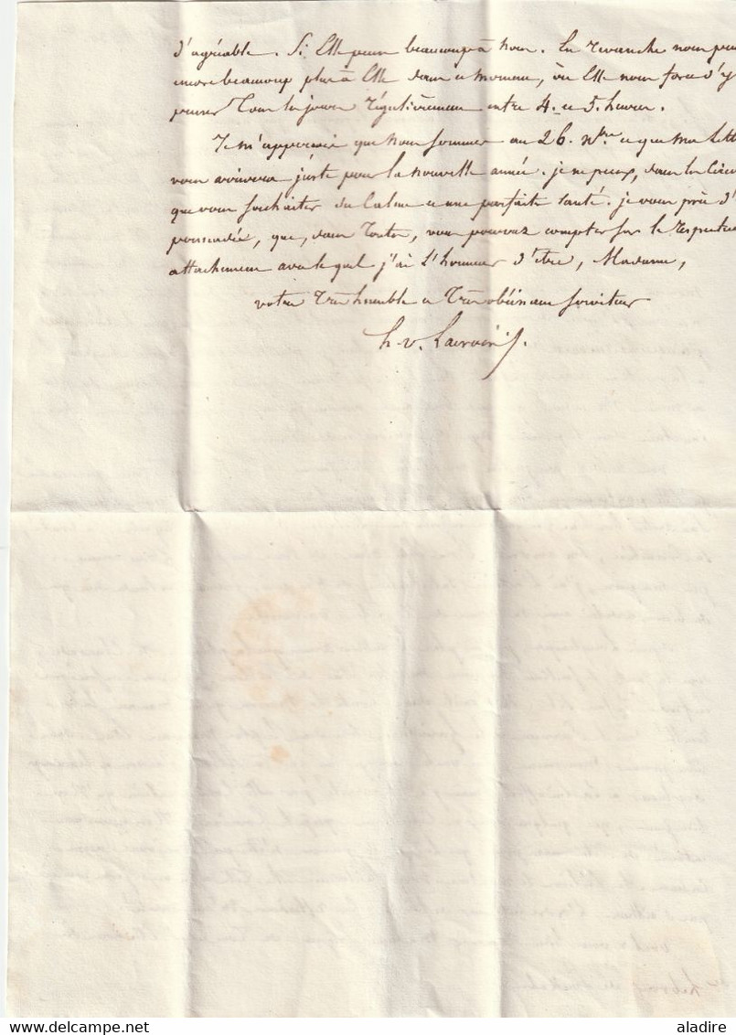 1830 - Lettre pliée avec corresp de 2 pages de TOULOUSE (cad rouge à fleurons) vers Grizole Grisolles, Tarn & Garonne