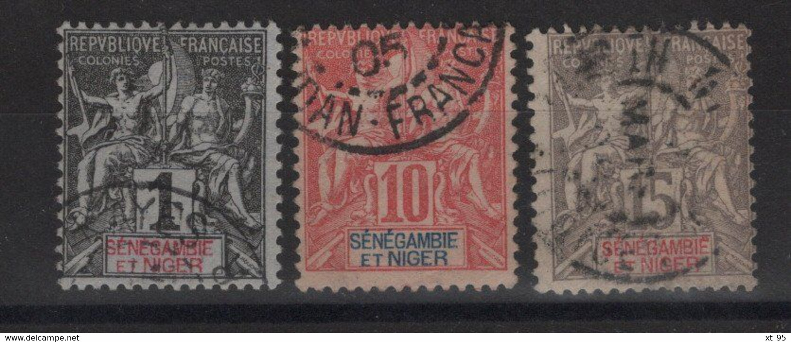 Senegambie Et Niger - N°1 + 5 + 6 - Obliteres - Cote 28€ - Used Stamps