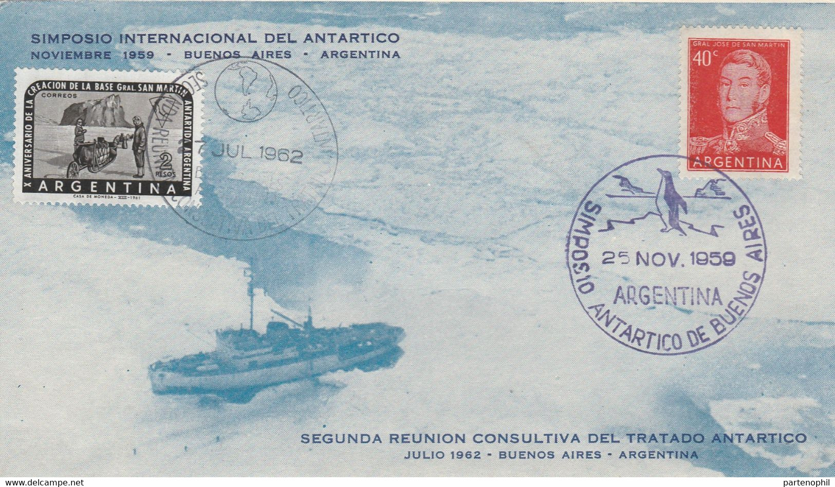 Argentina - Convegno Antartico Di Buenos Aires 1959 - Events & Gedenkfeiern