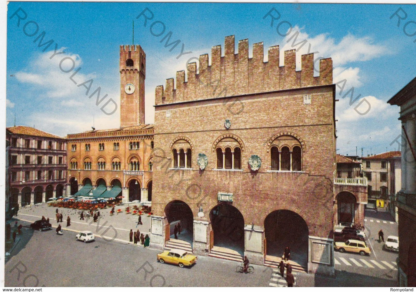 CARTOLINA  TREVISO,VENETO,PIAZZA DEI SIGNORI,STORIA,RELIGIONE,CULTURA,MEMORIA,IMPERO ROMANO,BELLA ITALIA,NON VIAGGIATA - Treviso