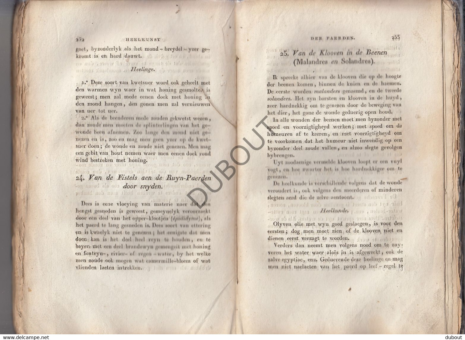 GENT - Veterinary/Medicine: Heelkunst der paarden - 1827 - Burggraef Em. Dutoict   (S205)