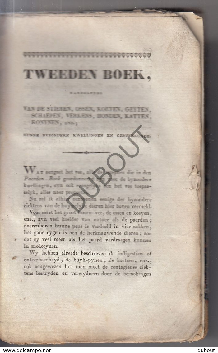 GENT - Veterinary/Medicine: Heelkunst der paarden - 1827 - Burggraef Em. Dutoict   (S205)