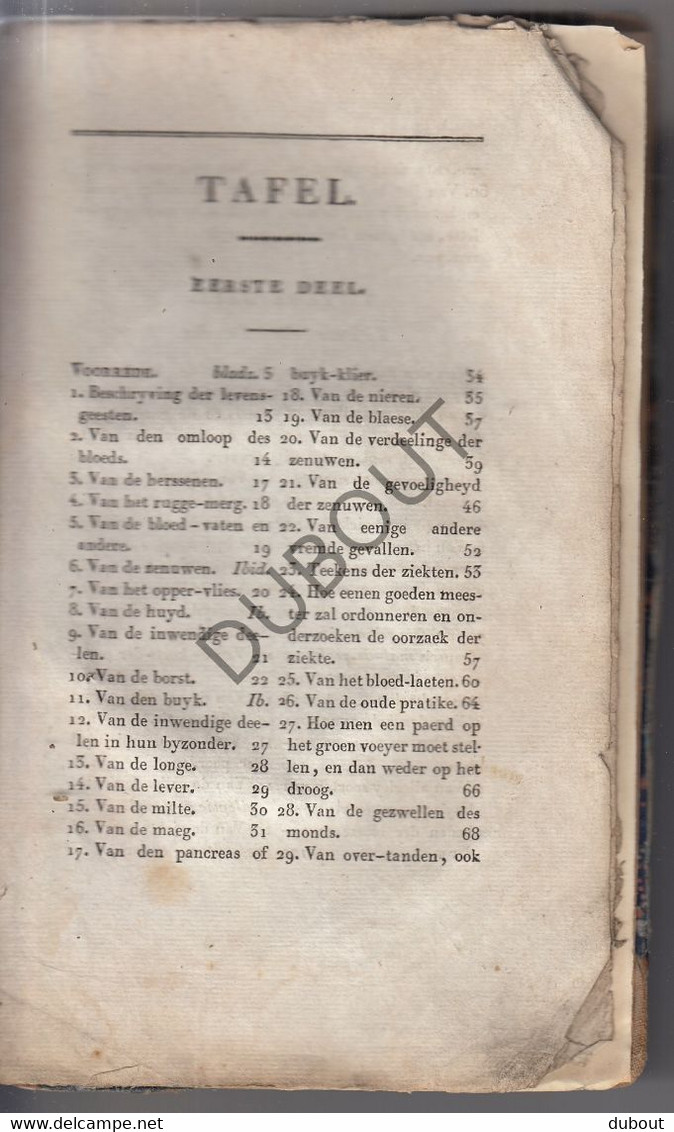 GENT - Veterinary/Medicine: Heelkunst der paarden - 1827 - Burggraef Em. Dutoict   (S205)