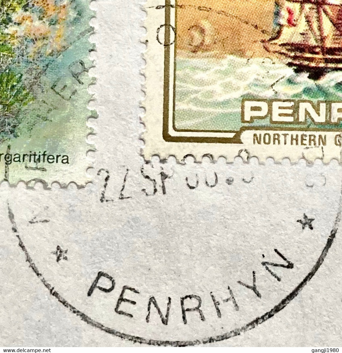 PENRHYN 2000, BLACK PEARL OYSTER,SHIP USED COVER TO INDIA - Penrhyn