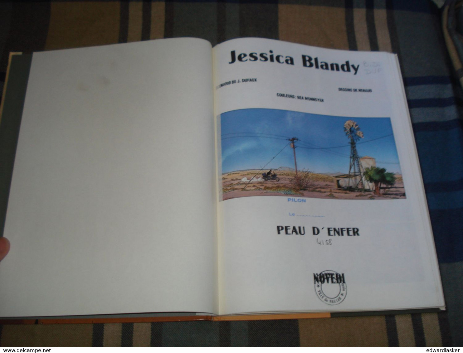 JESSICA BLANDY N°5 : Peau D'enfer - EO Novedi 1989 - Renaud Dufaux - Ex. De Bibliothèque - Jessica Blandy