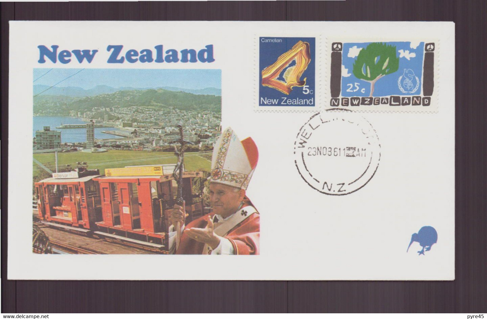 Nouvelle-Zélande, Enveloppe Commémorative Du 23 Novembre 1986 " Visite Du Pape Jean-Paul II à Wellington " - Cartas & Documentos