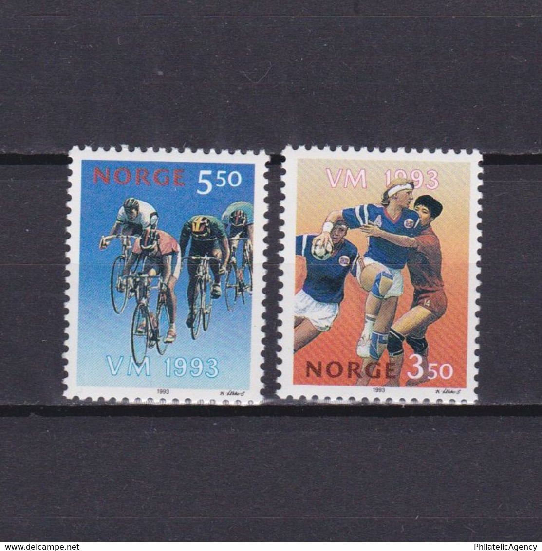 NORWAY 1993, Mi# 1129-1130, Handball & Cycling, Sport, MNH - Wielrennen