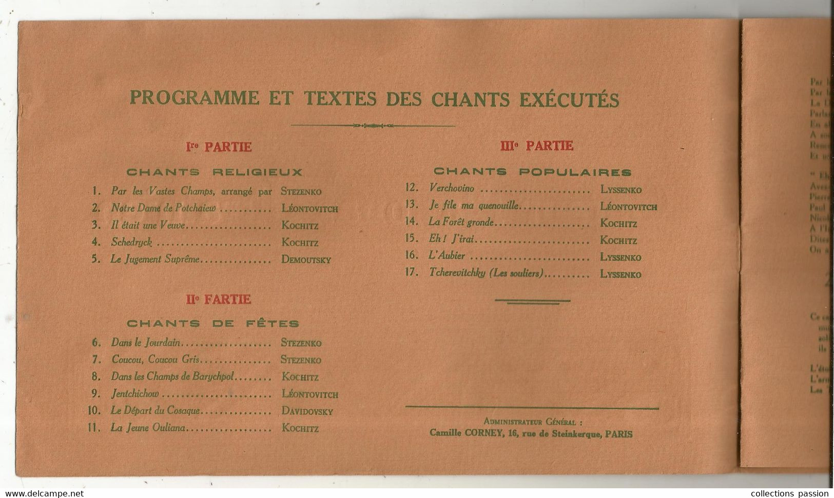 Programme , CHOEUR NATIONAL UKRAINIEN , 5 Scans, Frais Fr 3.35 E - Programs