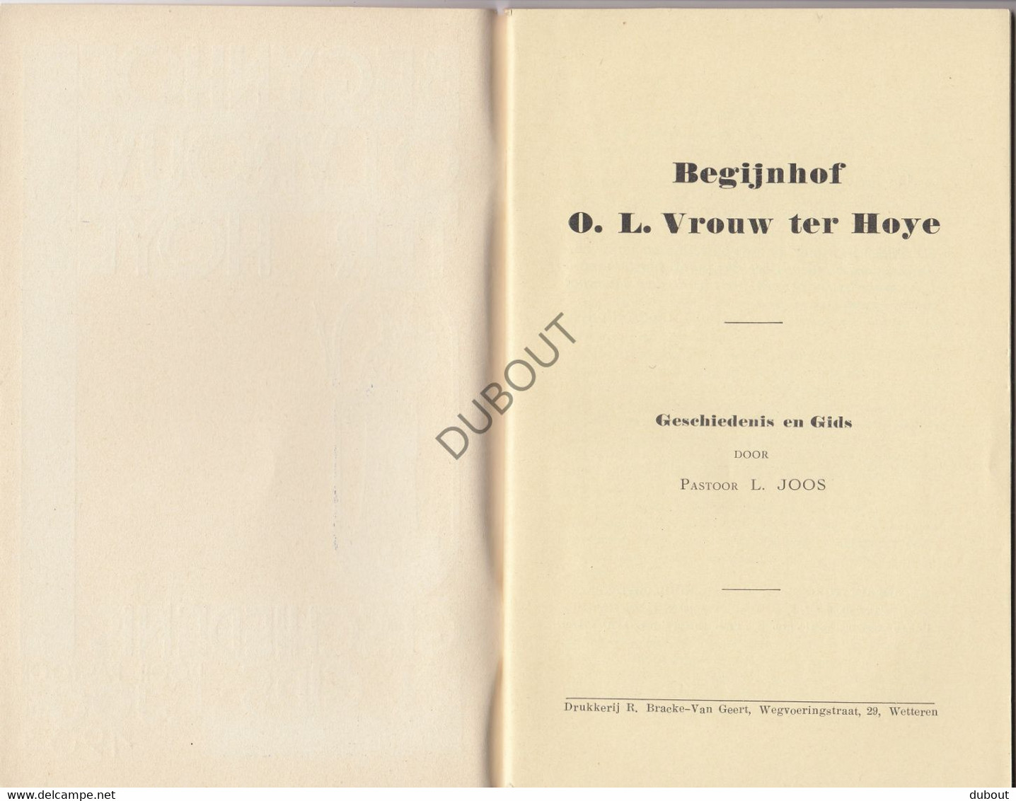 GENT - Begijnhof OLV Ter Hoye - 1934 - L. Joos   (V551) - Antiquariat