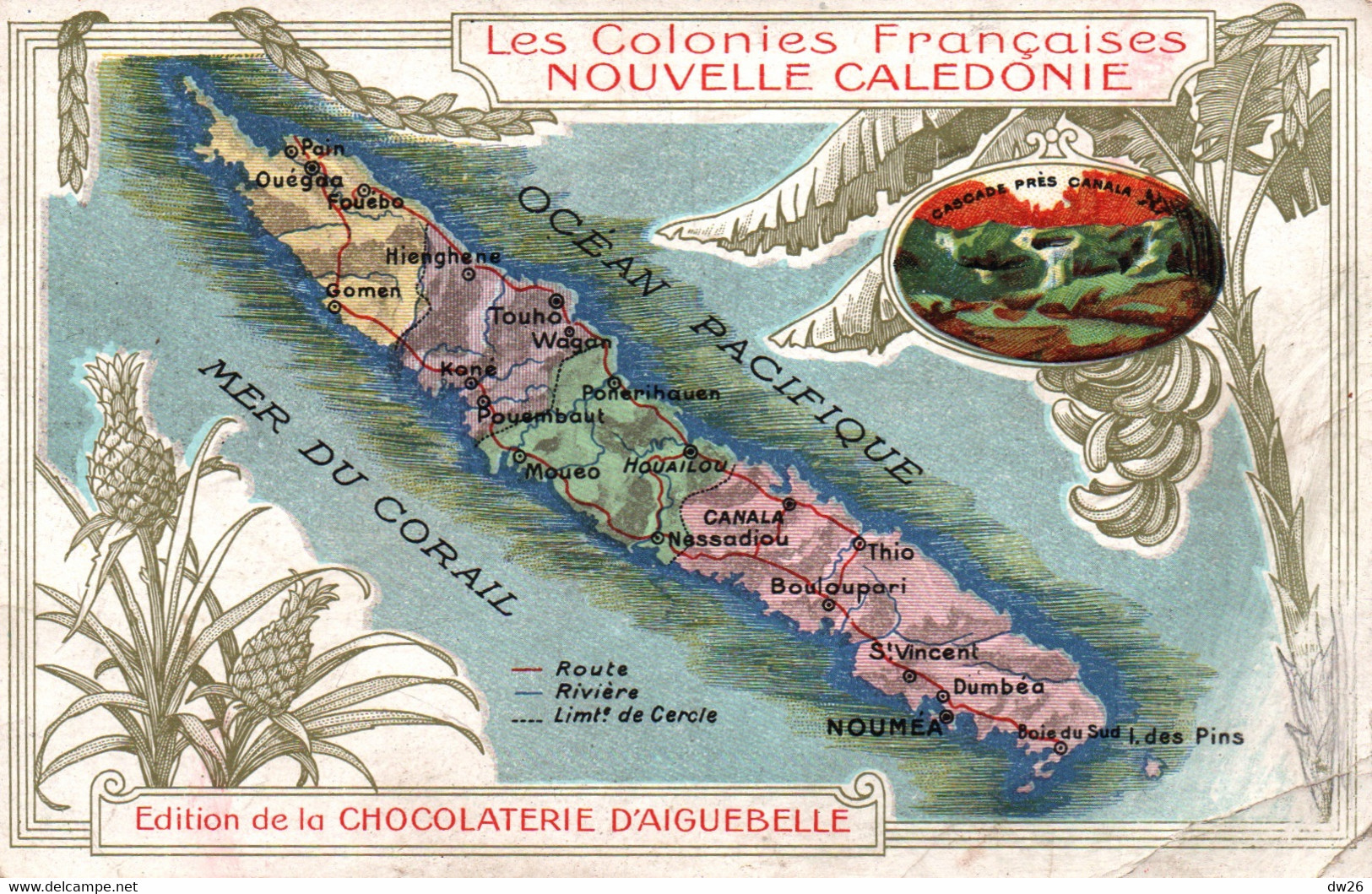 Chromo Chocolaterie D'Aiguebelle - Les Colonies Françaises: Nouvelle Calédonie, Nouméa - Aiguebelle