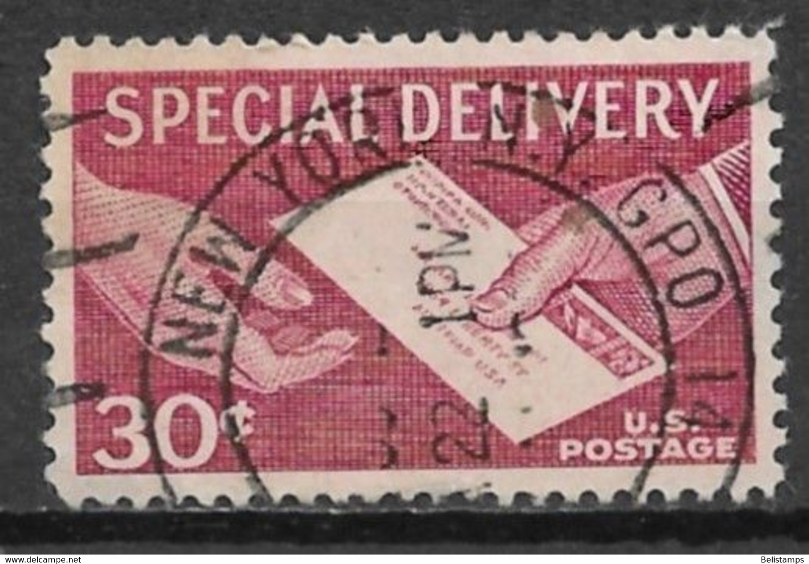 United States 1957. Scott #E21 (U) Special Delivery Letter, Hand To Hand  *Complete Issue* - Express & Recommandés