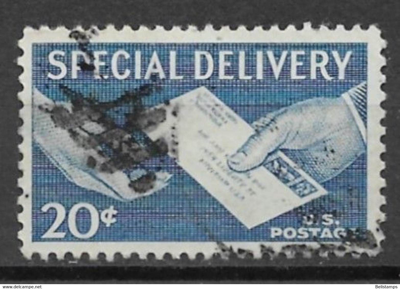 United States 1954. Scott #E20 (U) Special Delivery Letter, Hand To Hand  *Complete Issue* - Expres & Aangetekend