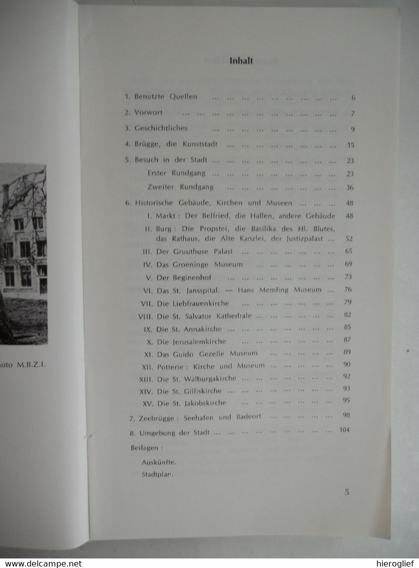 BRÜGGE Die Kunststadt - Illüstrierter Führer 1969 Gidsenbond Architectuur Kunst Musea Brugge - België En Luxemburg