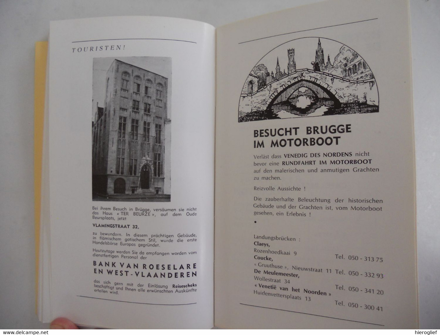 BRÜGGE die Kunststadt - Illüstrierter Führer 1969 gidsenbond architectuur kunst musea brugge