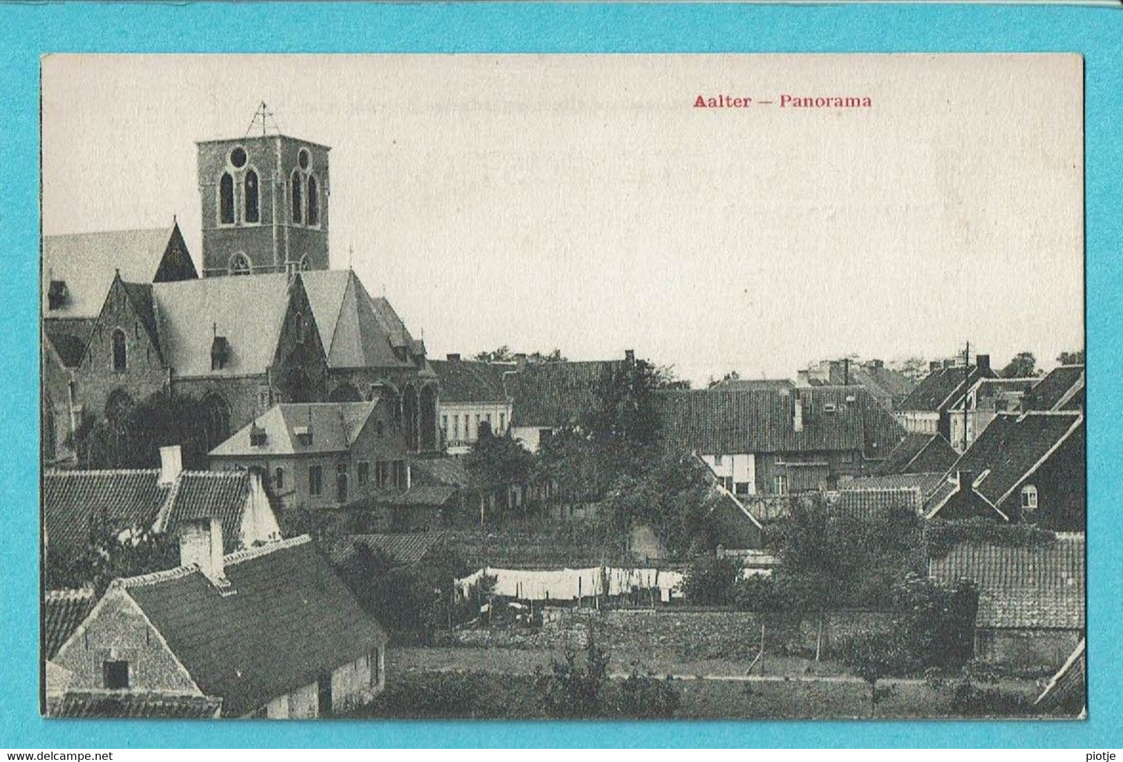 * Aalter - Aeltre (Oost Vlaanderen) * (Photo Aug. De Vlieger) Panorama, Vue Générale, église, Kerk, Church, Old, Linge - Aalter