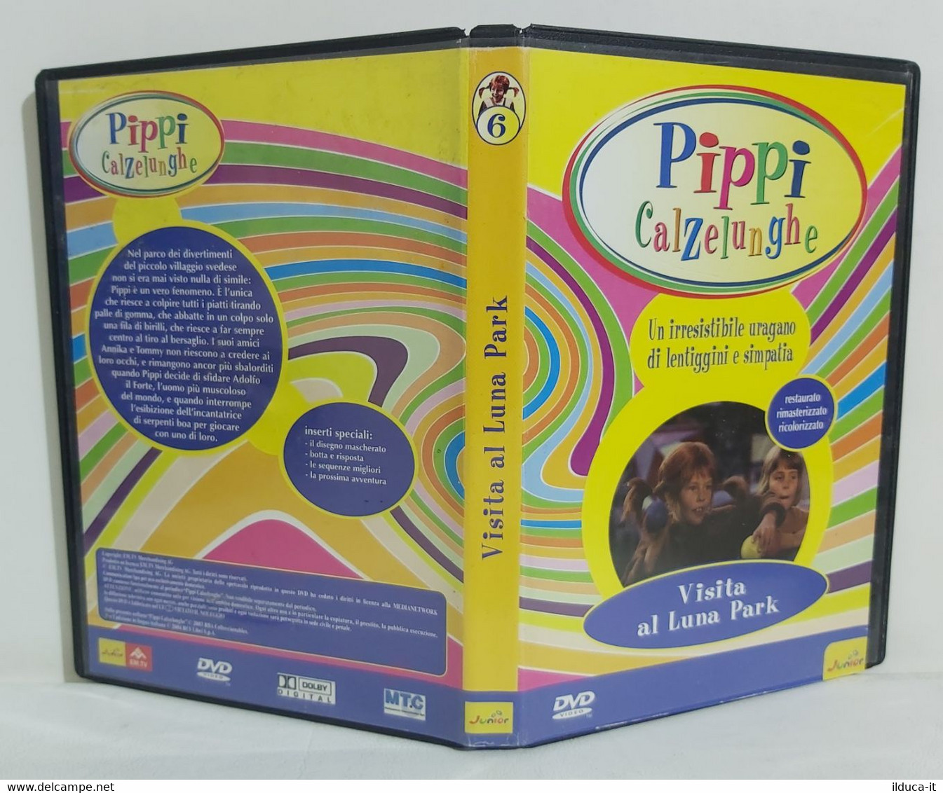 I105377 DVD - PIPPI CALZELUNGHE N. 6 - Visita Al Luna Park - 2004 - Enfants & Famille