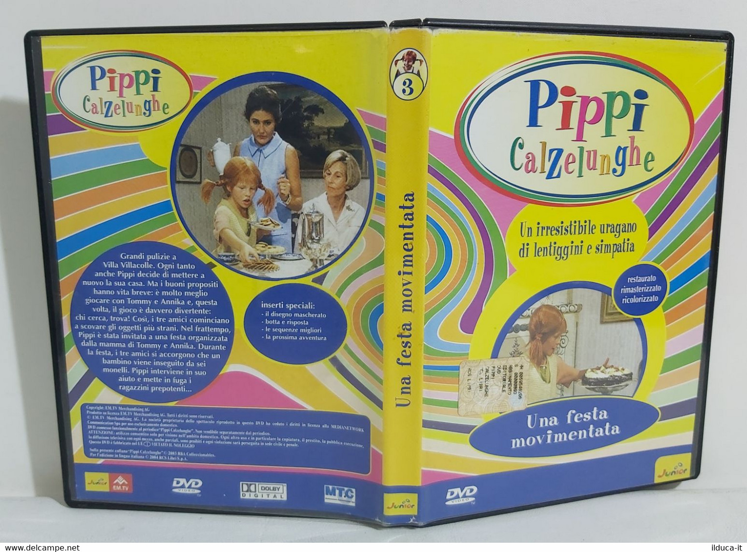 I105380 DVD - PIPPI CALZELUNGHE N. 3 - Una Festa Movimentata - 2004 - Children & Family