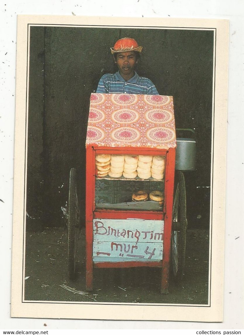 Cp , Métier , Vendeur Au Port De Sape , INDONESIE , SUMBAWA, Ed. Edito , 2 Scans , 1989 - Marchands Ambulants