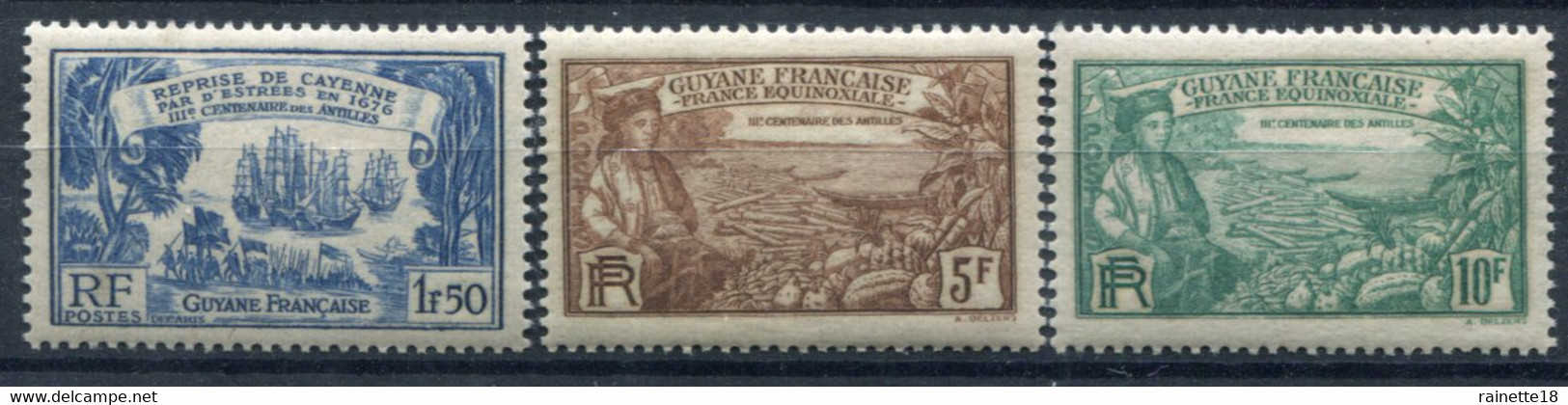 Guyane       139**-141/142 ** - Unused Stamps