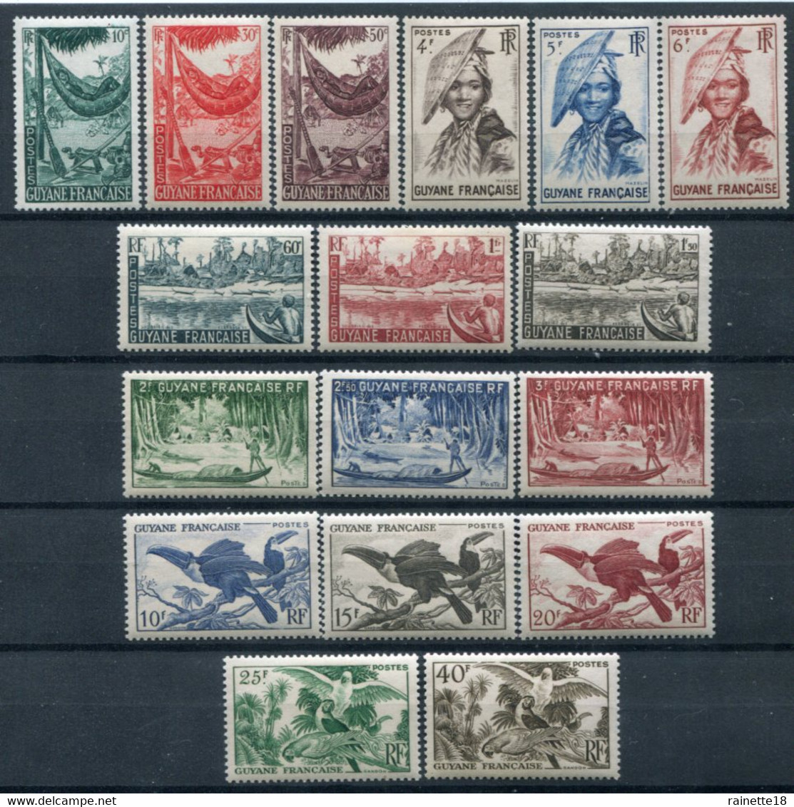 Guyane          201/217 * - Unused Stamps