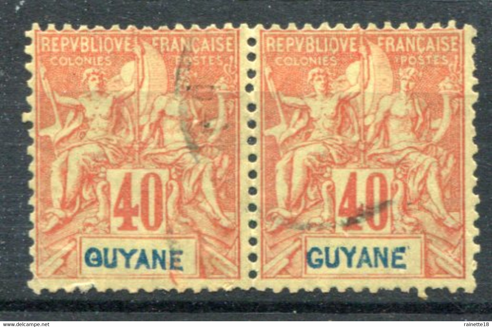Guyane      Paire Du 39 Oblitéré - Gebruikt