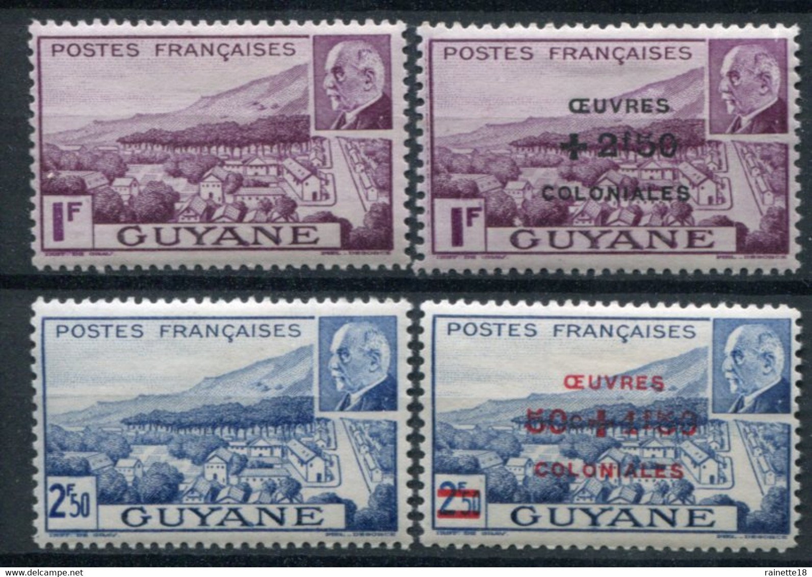 Guyane           172/173  * - 177/178 * - Unused Stamps