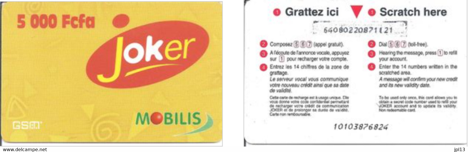 Recharge GSM Cameroun Mobilis Joker 5000, Numéro De Série Avec Zéro Normal - Cameroon